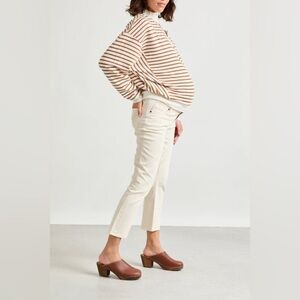 current/elliott x hatch the maternity kick flare cropped jeans